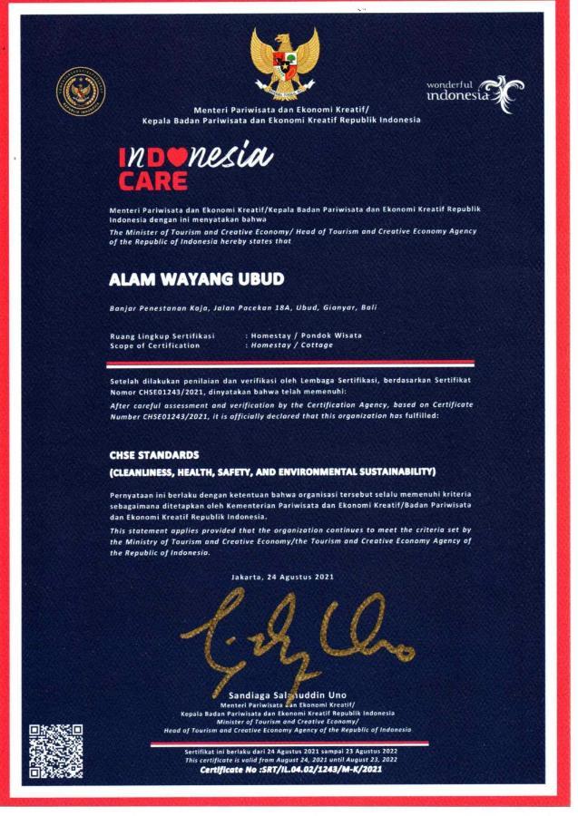 Alam Wayang Ubud - Chse Certified Eksteriør billede